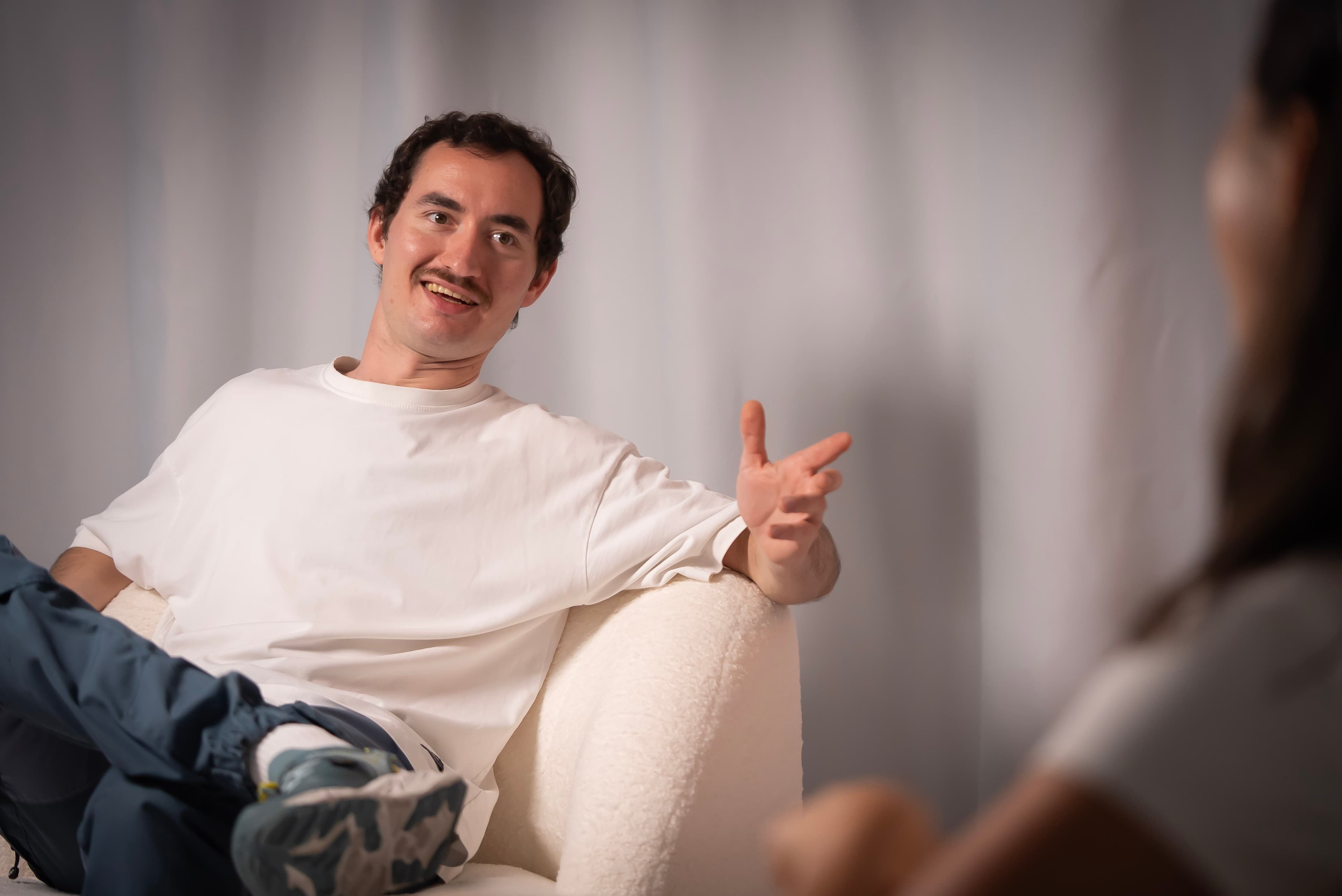 Speaker conversation at Film Büro event space