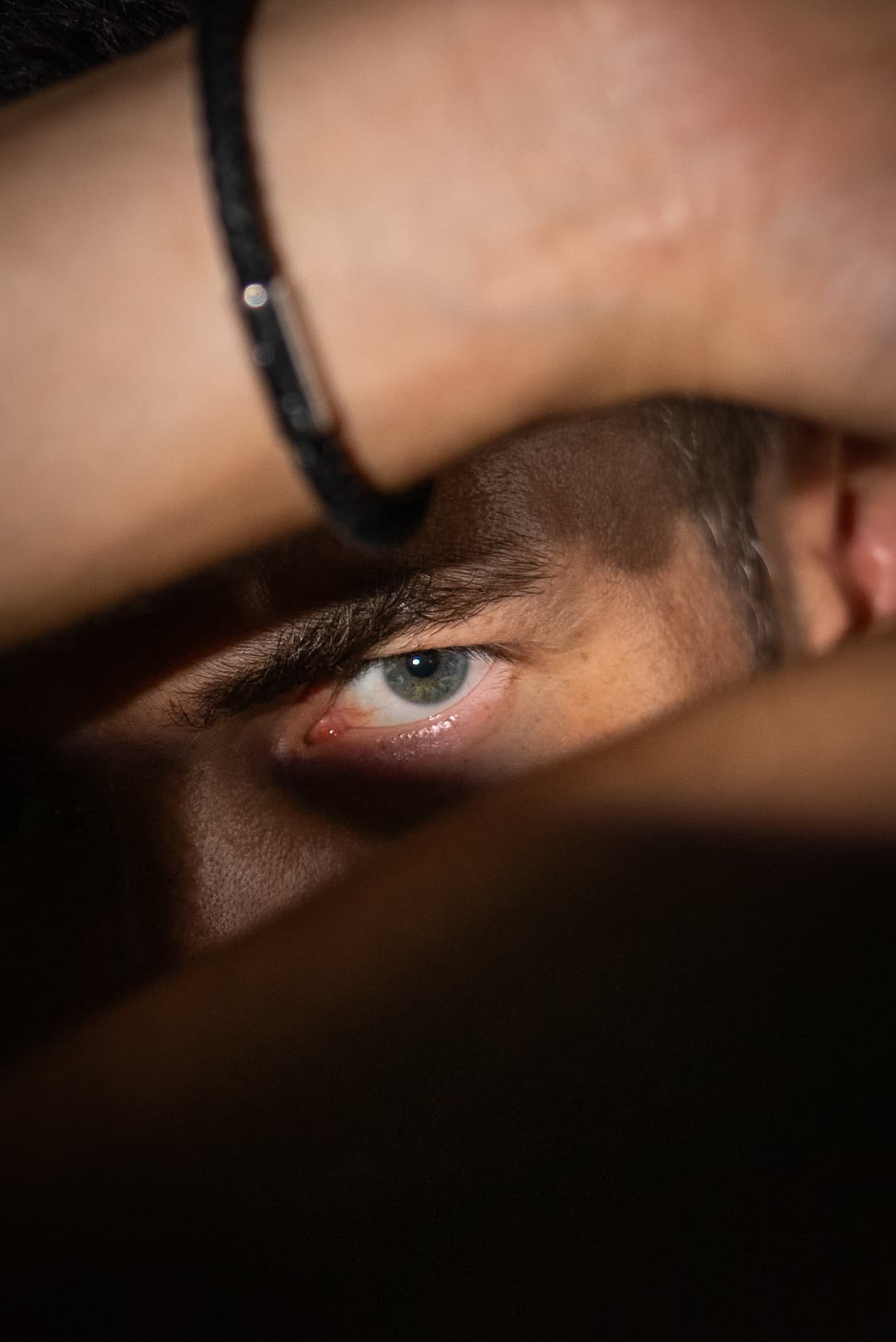 Artistic close-up portrait detail shot